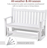 Stoog Outdoor Glider Benches Set of 2, All-Weather Patio Glider with 800 lbs Weight Capacity, Never Fade or Rot - Photo 4