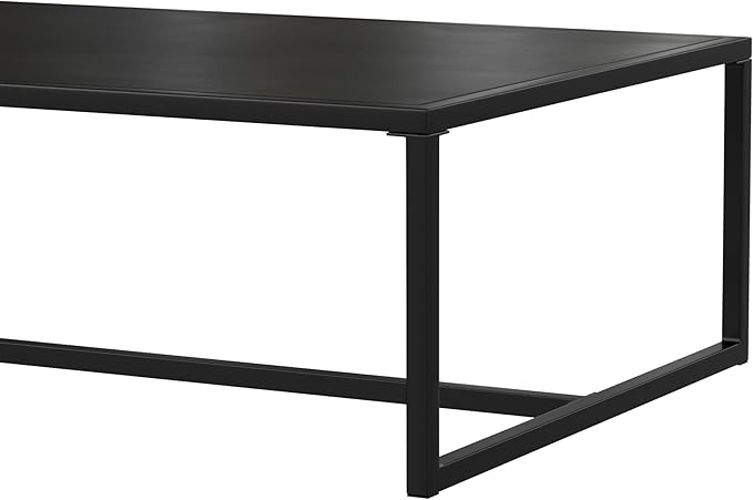 Merrick Lane Lakeland Metal Patio Coffee Table - Black - Indoor/Outdoor - Photo 8