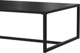 Merrick Lane Lakeland Metal Patio Coffee Table - Black - Indoor/Outdoor - Photo 8