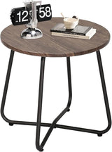 VECELO 17.7 inch Small Round Outdoor Side Table, Patio End Table - Photo 1