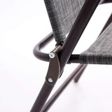 Giantex Set of 2 Patio Folding Chairs, Outdoor Patio Dining Chairs w/Armrest, Sling Back, Metal Frame - Photo 8