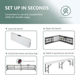 PayLessHere Portable 6 FT Plastic Folding Bench for Outdoor Use - Photo 8