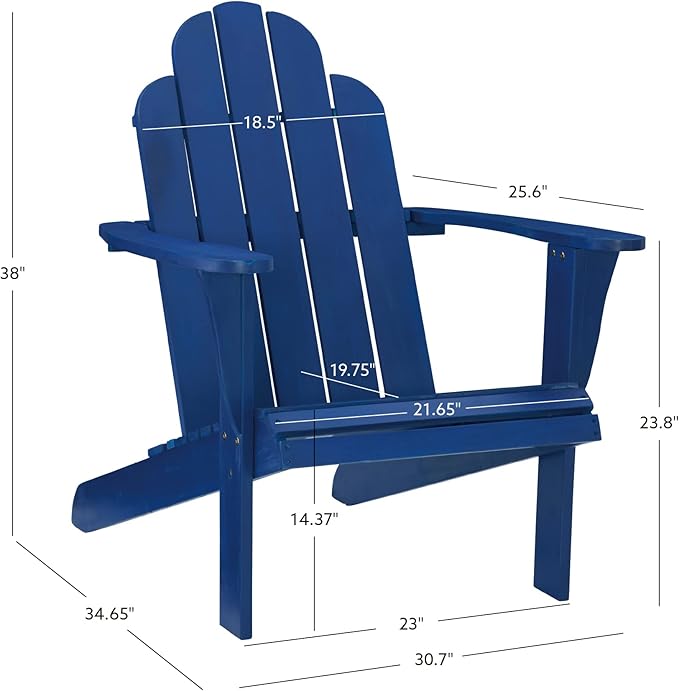 Jayde Blue Adirondack Chair by Linon