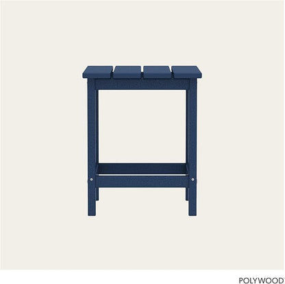 Polywood Long Island Side Table, 15.13in. x 14.75in. x 18in, Navy