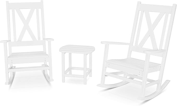 POLYWOOD® Braxton Rocking Chair Set, White