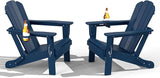 Domi Folding Adirondack Chair Set of 2, HDPE All-Weather Adirondack Chairs with Cup Holder - Photo 1