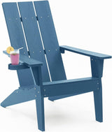 MXIMU Modern Adirondack Chair Weather Resistant with Cup Holder Oversized Fire Pit Chairs Adorondic Plastic Outdoor - Photo 1