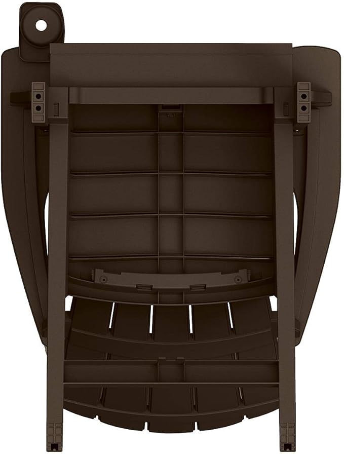 Keter Outdoor Patio Garden Deck Furniture Resin Adirondack Chair with Built-in Cup Holder (Brown)