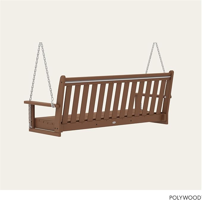 POLYWOOD GNS60TE Vineyard 60" Swing, Teak - Photo 4