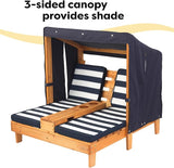 KidKraft Wooden Outdoor Double Chaise Lounge with Cup Holders, Kid's Patio Furniture - Photo 6