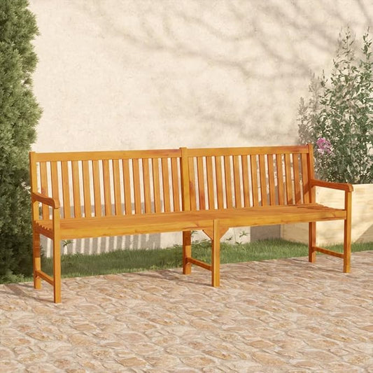 Patio Bench Garden Bench Outdoor Bench for Outdoors Porch Entryway Furniture for Yard 86.2" Solid Acacia Wood