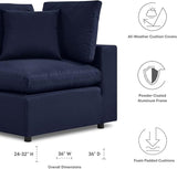 Modway Commix Overstuffed Outdoor Patio Corner Chair in Navy - Photo 6