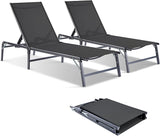 Lounge Chair Outdoor, Pool Lounge Chairs Foldable, Patio Lounge Chairs for Outside - Photo 1