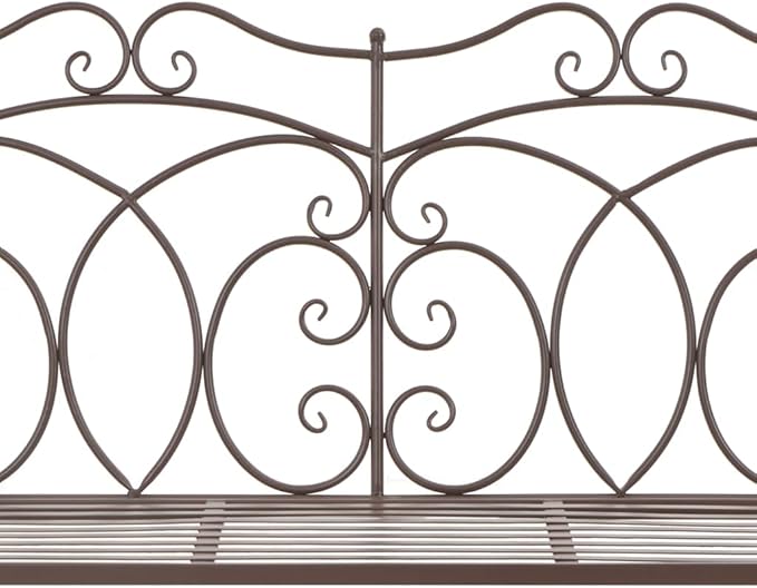 Patio Bench, Metal Chairs, Wide Rocking Chairs, Outdoor Garden Bench for Patio, Garden, Patio, Lawn - Photo 5