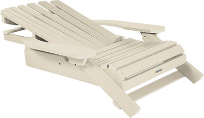 highwood Hamilton Folding and Reclining King Size Adirondack Chair, Whitewash