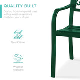 Best Choice Products Outdoor Bench Steel Garden Patio Porch Furniture for Lawn, Park, Deck w/Floral Design Backrest - Photo 4