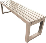 Outdoor Garden Bench, Metal Patio Bench, Weatherproof Backless Benches 2-Person Balcony Seat for Front Porch, Park - Photo 1