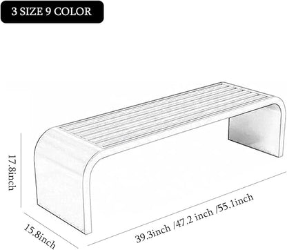 Outdoor Metal Garden Bench, Backless Steel Frame, Weather-Resistant Seating for Patio, Porch, Park, and Backyard - Stylish and Durable Design
