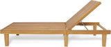 Christopher Knight Home Nadine Set of 2 Outdoor Patio Wood Adjustable Chaise Lounges - Photo 6