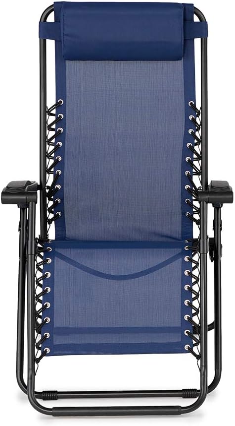 Caravan Sports Zero Gravity Outdoor Portable Folding Camping Lawn Deck Patio Pool Recliner Lounge Chair for Adults - Photo 7