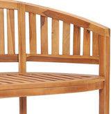 Teak Wood Garden Bench 47.2 Inch Crescent Outdoor Bench Solid Teak Wood Brown Oiled Finish Elegant Design for Patio - Photo 8