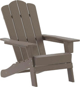 Flash Furniture Newport Adirondack Chairs with Cup Holders, Weather Resistant Poly Resin Adirondack Chairs, Set of 2 - Photo 1
