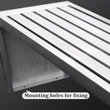 Outdoor Benches Weatherproof 304 Stainless Steel Metal Garden Benches Backless for Front Porch Patio Commercial - Photo 4