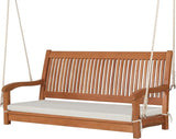 Tangkula 2 Person Hanging Porch Swing, Outdoor Bench Swing with Hanging Ropes, High Back, Cozy Armrests - Photo 1