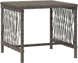 Sun Lounger Set for Patio, 2 Gray Poly Rattan Chaise Lounge Chairs 13.8 x 13.8 x 12.6 in with Adjustable Backrest - Photo 6