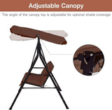 Tangkula 2 Person Porch Swing, Outdoor Swing with Removable Cushions, Solid Steel Structure - Photo 8
