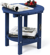 FUNBERRY Outdoor Adirondack Side Table, 2-Tier Patio End Tables, HDPE All Weather for Outside - Photo 1