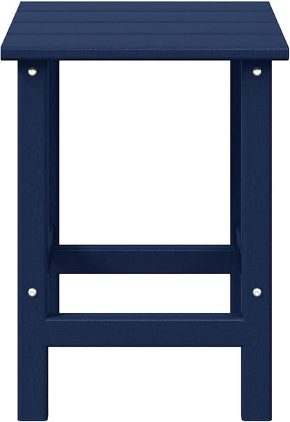 WestinTrends Malibu Square Outdoor Side Table for Adirondack Chair, Navy Blue