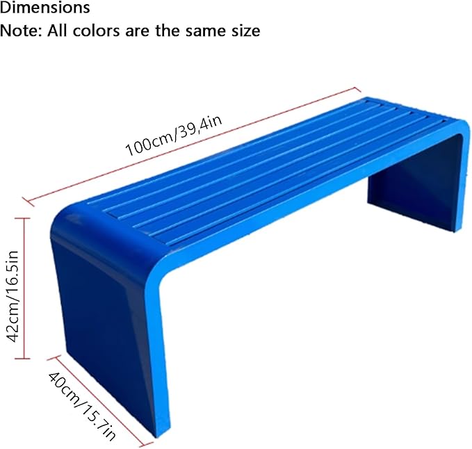 Garden Metal Bench Outdoor Seating for Porch, Park & Patio - Durable, Stylish Design for Yard Decor, Comfortable Resting Spot for Family & Friends