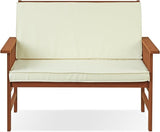 Furinno FG17319 Tioman Outdoor Hardwood Patio Furniture Mediterranean Bench with Cushion, 1, Natural - Photo 4