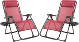Goplus Oversized Zero Gravity Chair, XL-Extended Version, Outdoor Recliner w/Cup Holder & Detachable Headrest - Photo 4