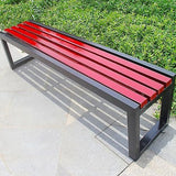 Durable Outdoor Metal Garden Bench - Weather Resistant, No Backrest - Photo 1