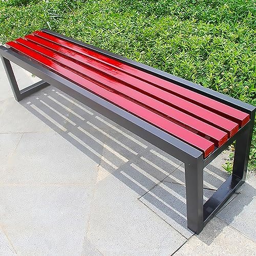 Durable Outdoor Metal Garden Bench - Weather Resistant, No Backrest, Ideal for Patios & Gardens - Stylish 100/120/150 cm Furniture for Outdoor Living