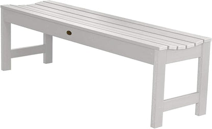 highwood Lehigh Picnic Garden Bench, 5 feet, White