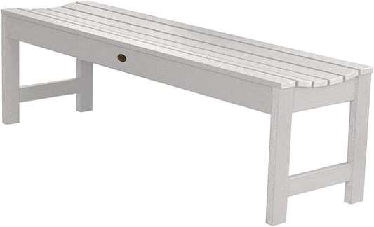 highwood Lehigh Picnic Garden Bench, 5 feet, White