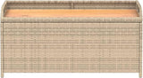 Storage Bench Mix Beige and Brown Outdoor Benches Yard Bench for Lawn Courtyard - Photo 4