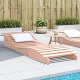 Sun Lounger Natural Wood Solid Douglas Wood Garden Sun Lounger Outdoor Recliner for Outside Balcony 80.7 x 27.6 x 12.4 - Photo 1