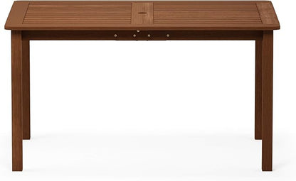 Furinno Tioman Outdoor Dining Table, Natural 35.5"D x 59.0"W x 29.0"H