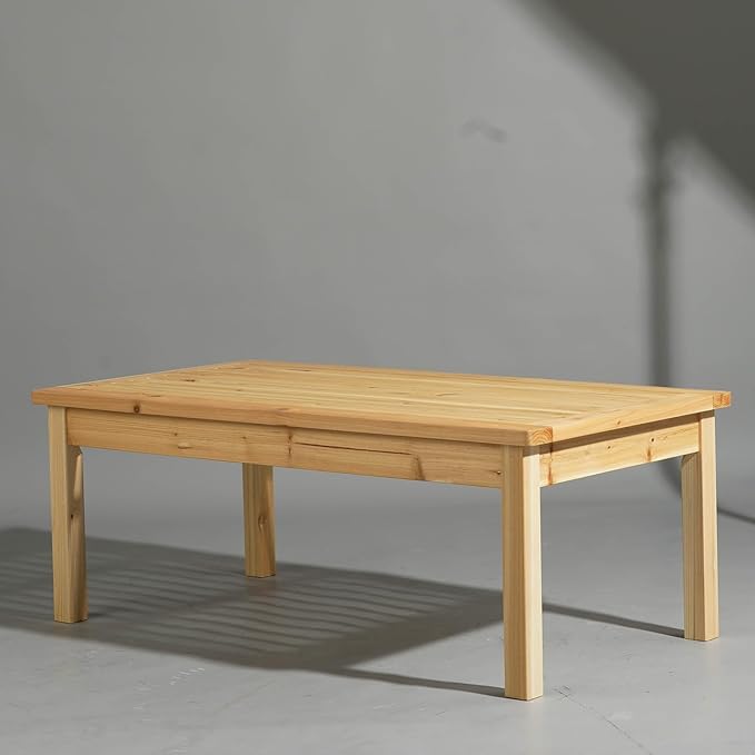Outdoor Coffee Tables for Patio, Farmhouse Rectangle Wood Table, Weather-Resistant, 44.09" x 23.62" x 16.73" - Photo 3