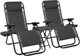 Devoko Patio Zero Gravity Chair Outdoor Folding Recliner Chairs with Table Pool Side Using Lawn Chair Sets with Pillow - Photo 1