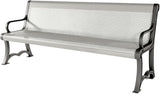 COATEDOUTDOORFURNITURE Heavy-Duty Outdoor Bench Thermoplastic Coated, Punched Steel, Commercial-Grade Garden Bench - Photo 1