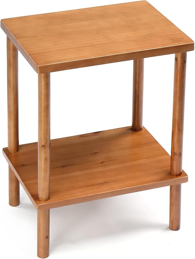 Outvita Outdoor Side Table, Acacia Wooden End Table Small Coffee Table for Patio Balcony Garden Living Room Bedroom - Photo 1