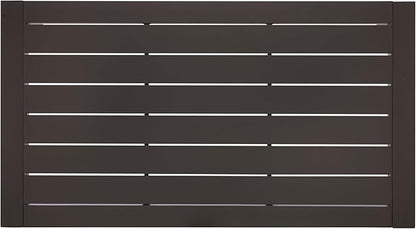 SAFAVIEH Couture Outdoor Patio Furniture Collection - Donaldo Rectangular Coffee Table, Dark Grey Aluminum Frame with Slatted Top (CPT4012A)