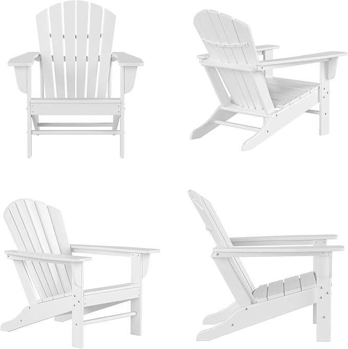 WestinTrends Dylan Outdoor Adirondack Chair (Set of 4), White