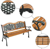 JHshop Patio Garden Bench 49" Outdoor Loveseat Chairs, Patio Park Bench, Outdoor Garden Bench - Photo 4
