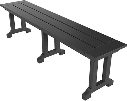WO WESTIN OUTDOOR HDPE Laguna Trestle 65" Bench,Gray